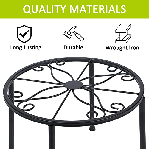 Cadani 4-Pack Decent Metal Plant Stands, Anti-Rust Iron Flower Pot Stand, Heavy Duty Plant Pot Shelf, Decoration Racks For Home Indoor And Outdoor #TOP3