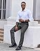 COOFANDY Men's Iron Free Premium Fashion Classic Fit Flat Front Hidden Comfort Waistband Suit Pant