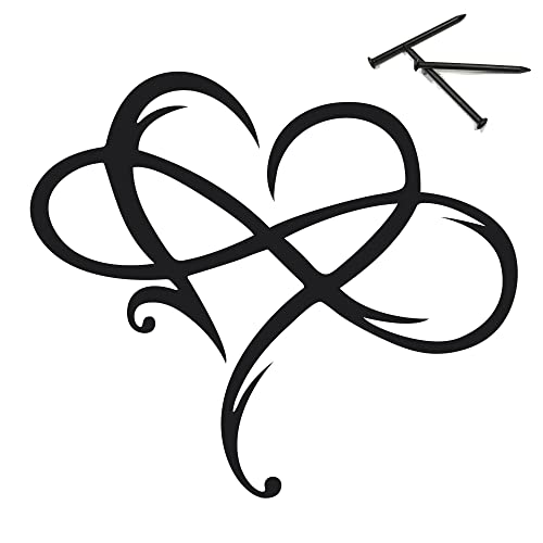 Gtupr Infinity Heart Metal Wall Decor, Unique Infinity Heart Wall Decor Love Sign Plaque Steel Art Geometric Bedroomr Ornaments Cut Out For Home Wedding Decor #TOP2