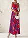 BTFBM Women Summer Floral Maxi Dresses Elegant Spaghetti Strap Dress Printed Party Dress Beach Long Dresses(Floral Navy Red Flower,Small)