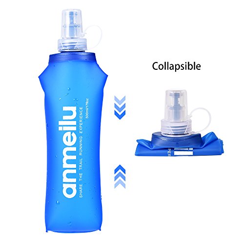 Andoer Garrafa de água de hidratação de 250ml / 500ml TPU para esportes ao ar livre para água