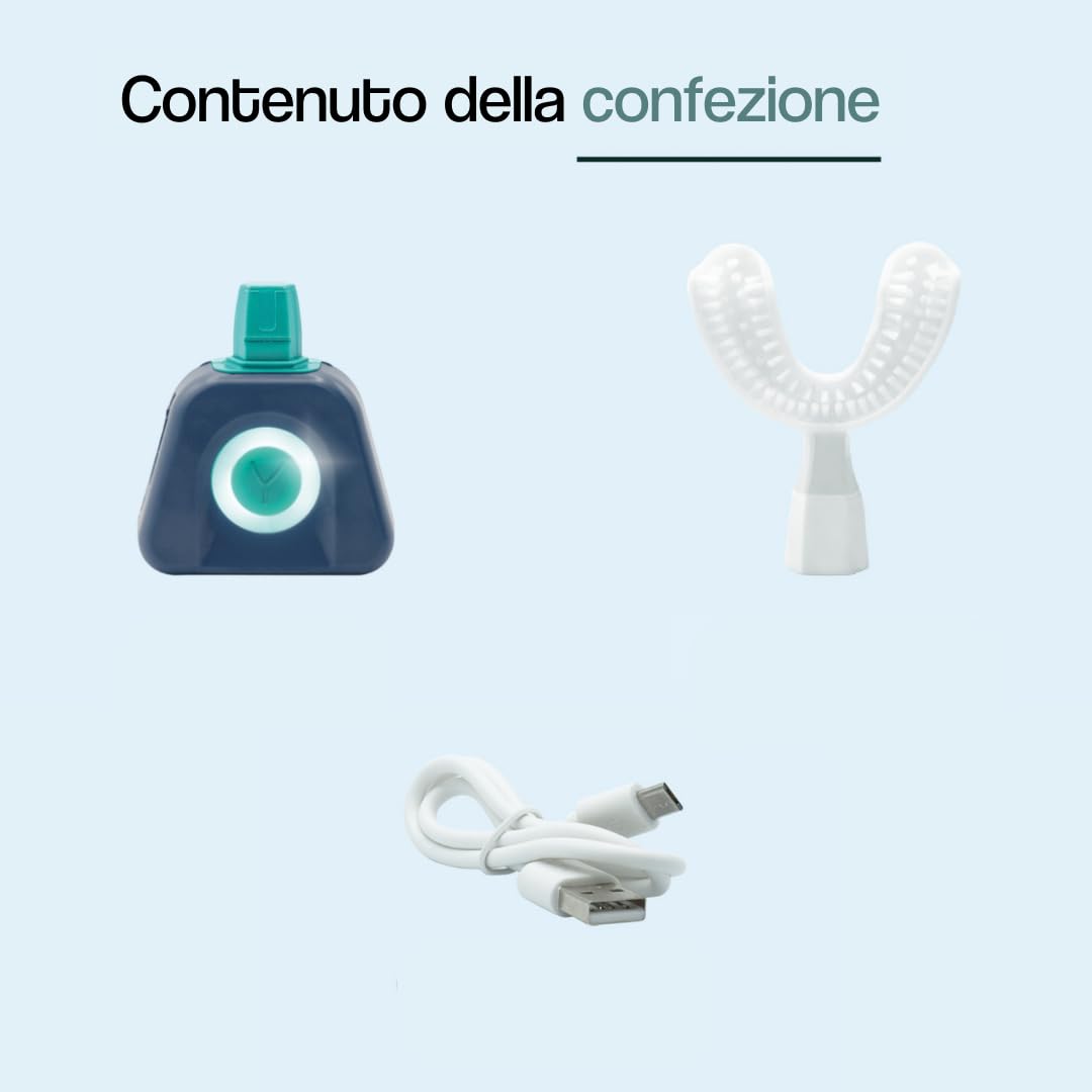 Y-Brush - Spazzolino elettrico - Spazzola a Y - Pacchetto NylonStart (NylonStart - Blue, M - Adult 12+)