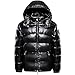 Winterkapuzenjacke, warm, mittleres Gewicht, Metallic-Daunenjacke, Reißverschluss, Steppung, glänzender Puffermantel, Schwarz , S Baby,Schwarz günstig Kaufen-Winterkapuzenjacke, warm, mittleres Gewicht, Metallic-Daunenjacke, Reißverschluss, Steppung, glänzender Puffermantel, Schwarz , S