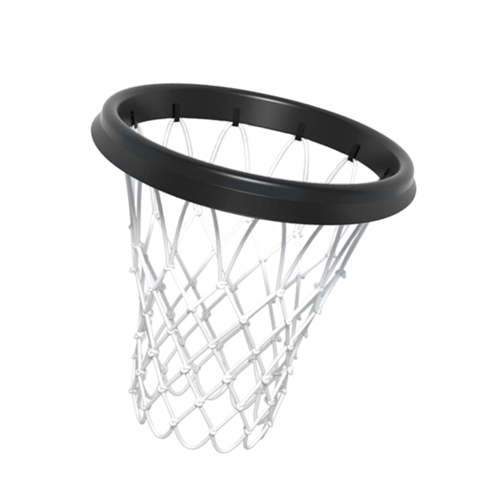 Vdaxvme Basketball Net, PU Material, Black, Portable, Outdoor, Heavy Duty, Basketball Netting Hoop