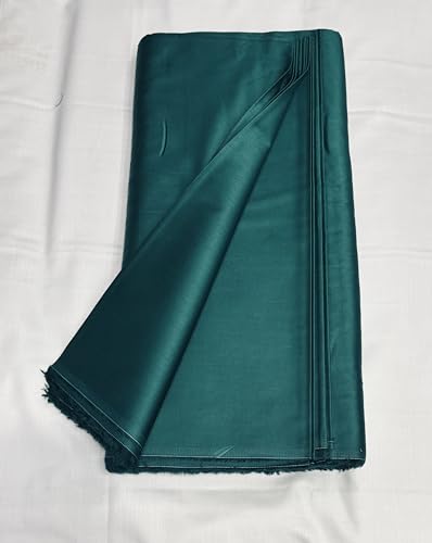 Image of BKRKJ Women's Cotton Silk Unstitched Fabric for Sewing Suit Salwar Chudidar Patiyala Shirt Kameez Blouse Kurta Pyjama Pathani jam Glace (4 Meter,Peacock Green)