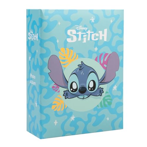 Grupo Erik Disney Stitch - Álbum de fotos de 6 x 4 pulgadas, 10 x 15 cm, 100 bolsillos, álbumes de fotos de 6 x 4, libro de recuerdos, álbum de fotos, álbum de fotos pequeño, regalos de puntada