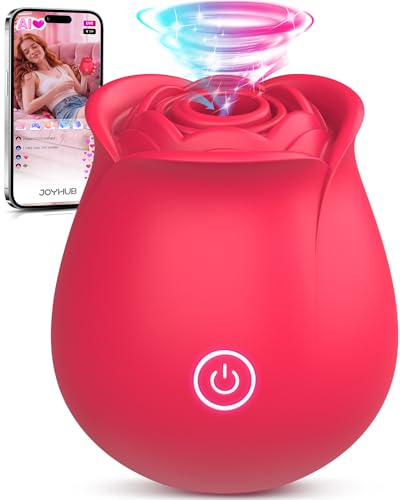 Vibrator Rose Sex Toy for Women Neworld 2IN1 Sucking Vibrators Rose Toy 9 Vibrating & Sucking Modes Sex Stimulator Anal Dildo G spot Clitoral Nipple Suckers Adult Female Couples Sex Toys Games