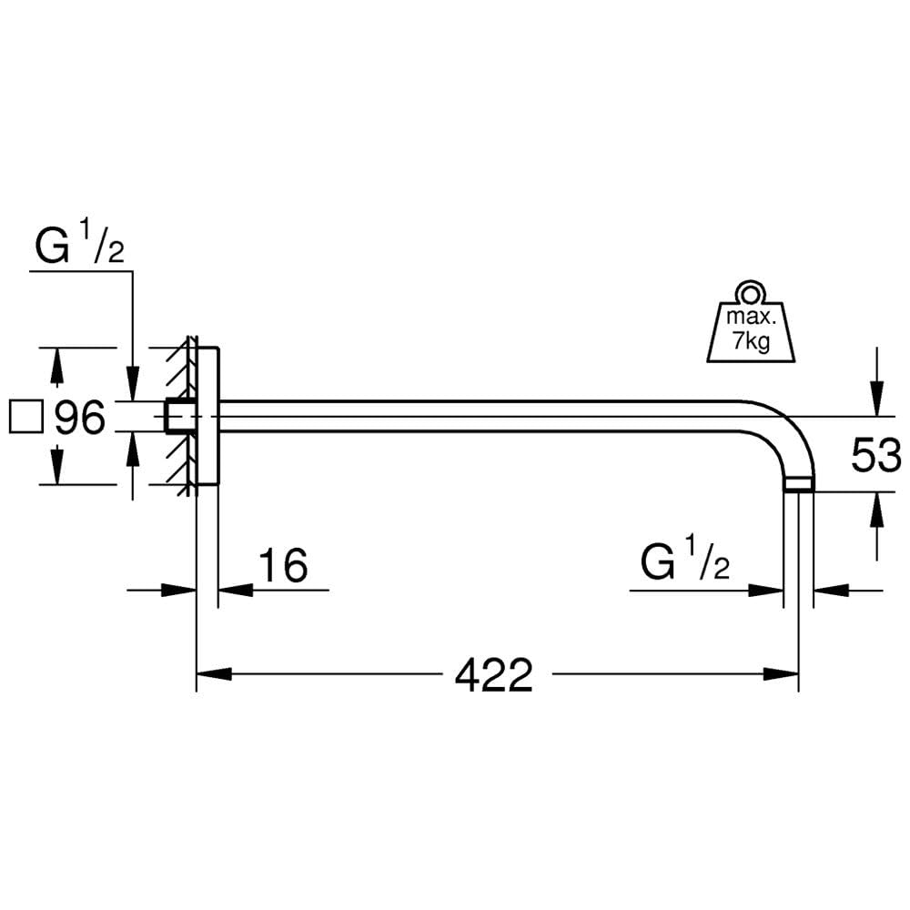 GROHE Rainshower Ramię prysznica 422 mm