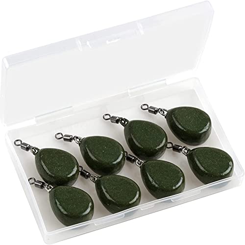 Image of AGOOL Carp Wegihts Fishing Sinkers - Tapered Flat Sinker with Rolling Swivels 2oz Coatd Lifelike Color Carp Fishing Gear Tackle