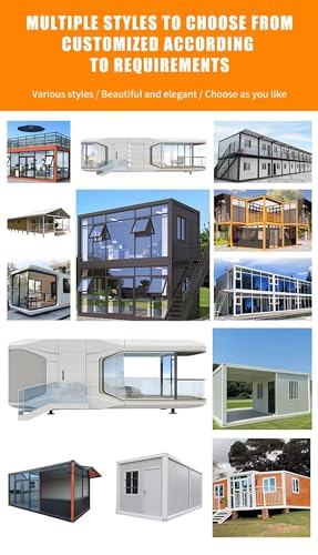 20ft Luxury Prefab Tiny Home Container House for Sale, 40ft Prefabricated Mobile Tiny Prefab House with Kitchen and Bathroom 3 Bedrooms Tiny House, Modular House Villa Homes to Live in for Adult - Image 8