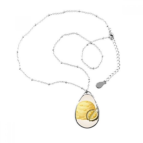 Pendentif durian jaune en sucette, le bijou idéal pour illuminer vos tenues d'été