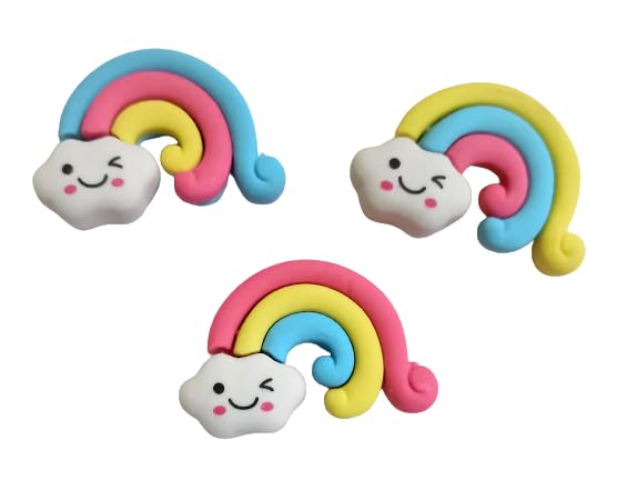 Image of AK Store (Pack of 4) 3D Cute Cartoon Shape Rubber Pencil Erasers, School Stationery for Kids, Boys Girls, Birthday Return Gifts (Rainbow with Cloud)