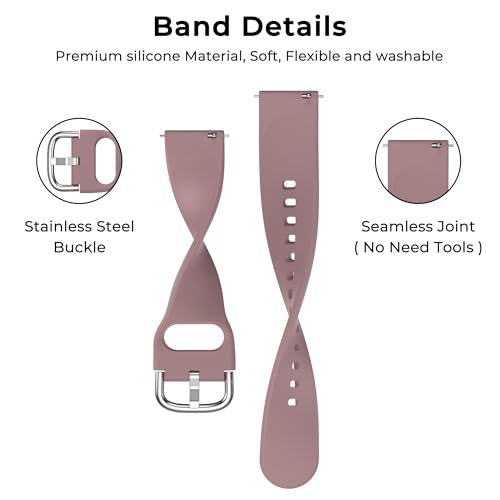 Image of Tobfit 18mm Silicone Watch Strap Compatible for Titan, Timex, Casio, Sonata,HMT etc,Quick Release Sport Loop Colorful Strap