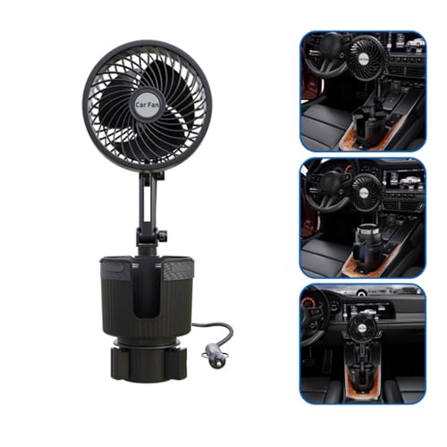 GRABLOOM 4Universal for SUV Truck Boats Car Large Wind Fan Air Cooling Adjustable Cup Holder Fan Coolers Air Fan Accessory Laptop Fan