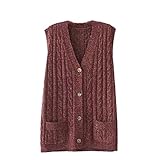 ownwfeat maglione da donna, gilet, cardigan, scollo a v, maglieria, taglie forti