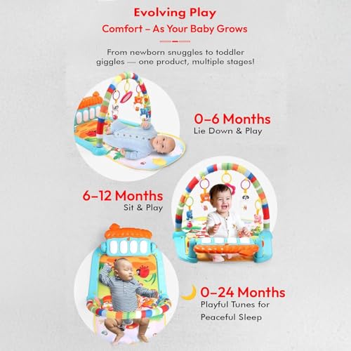 Image of Uonibaby by StarAndDaisy Play Gym for Babies 0 to 12 Months Multi-Function Baby Play Gym Piano & Activity Fitness Rack Play Gym for Baby