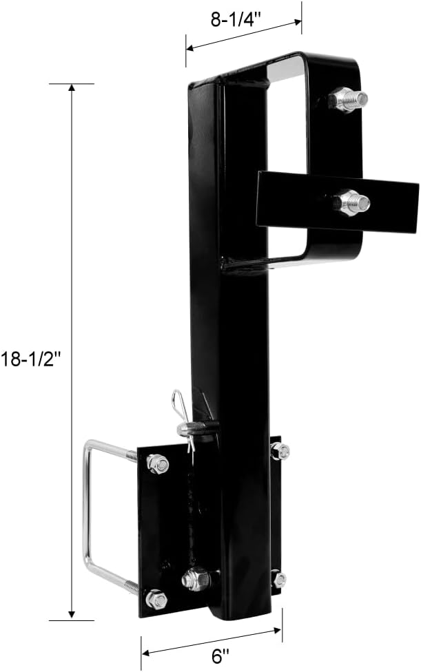 RV Spare Tire Mount, Trailer Spare Tire Carrier for 4" Bumpers, Strength Steel Construction