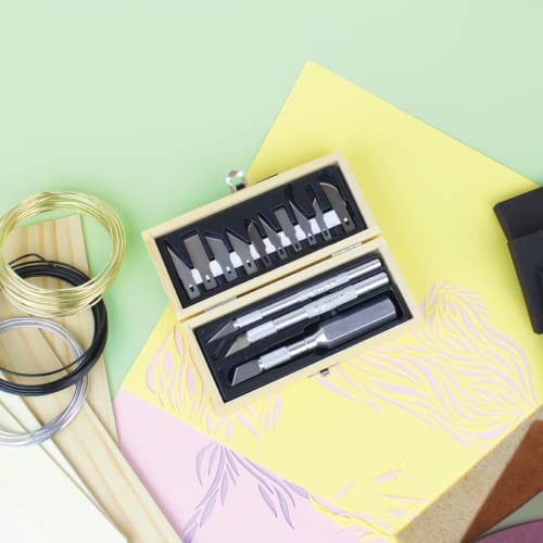 Excel Blades 44283 Craftsman Hobby Knife Set, Precision Cutting Tool Set, Craft Knife Set Includes Assortment Of Light Duty To Heavy Duty Handles And 13 Blades #TOP3