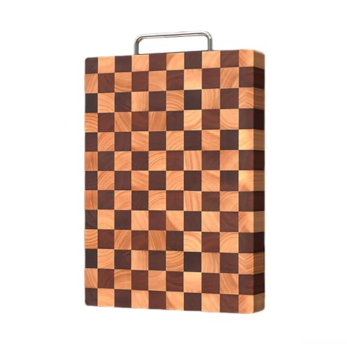 まな板 碁盤目の 木製キッチンテーブル カッティングボードド両面 全木カッティングボード 砧板 無垢材の家庭用一枚板防カビを厚くする 菜板 天然抗菌まな板 食洗機対応 滑り止め cutting board 家庭用 キッチン用 業務用 (36_24_2.5C