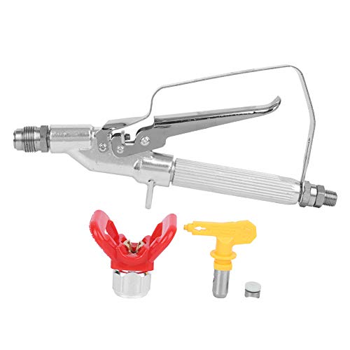 Pulverizador de pintura sin aire Varilla recta de acero inoxidable de alta presión G0.25 pulgadas Diseño ergonómico para pintura profesional y proyectos de bricolaje con arandela