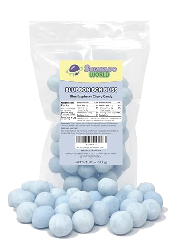 Blue Raspberry Bon Bons Candy (10 oz) – Sweet, Chewy & Packed with Fruity Flavor Juicy