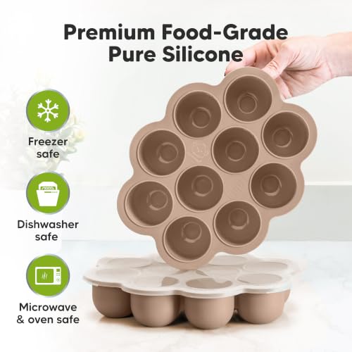 KeaBabies 2oz Silicone Freezer Trays