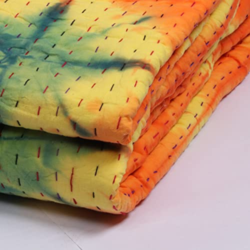 Couvre-lit fait main Kantha respirant contre les nuits trop chaudes - 8