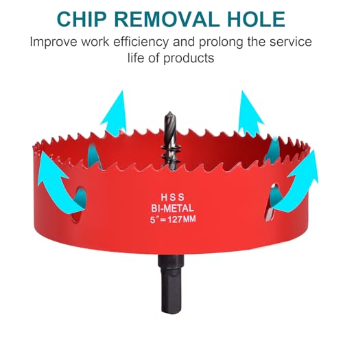 6 Inch Hole Saw with Arbor for Metal Wood and Plastic Cutting - Image 7