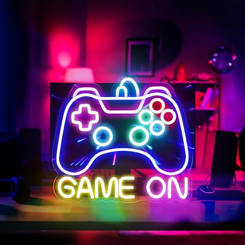 Game On Neon Sign Game LED Neon Light Sign USB Power Personalized LED Neon Signs Letters Neon Lights for Boys Bedroom Gaming Room Wall Decor - Image 3