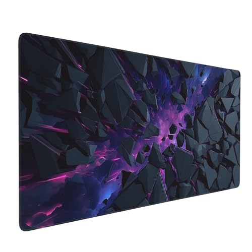 Tapis de souris néon abstrait 90x39 cm pour transformer votre espace bureau