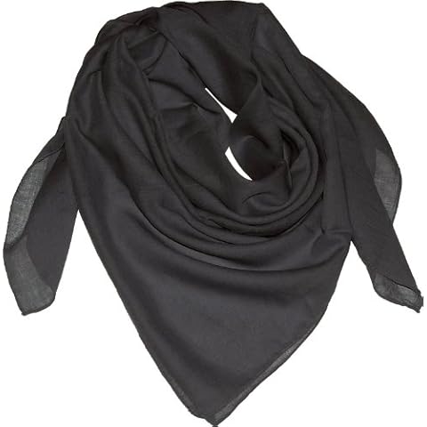 Harrys-Collection Damen Herren Baumwolltuch in vielen Farben 100 x 100 cm, Größen:Einheitsgröße, Farben:schwarz Cover
