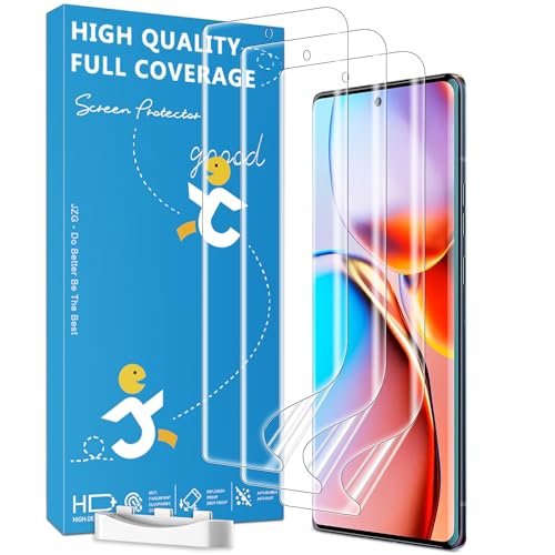 MoShieldwish 3 Pack Screen Protectors for Motorola Edge Plus 2023 Flexible Film Ultrasonic Fingerprint Compatible Full Coverage No Edge Lifting Touch Sensitive