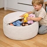 ELOVIA Kuscheltier Aufbewahrung - Sitzsack Bezug aus Cord ohne F&uuml;llung mit Rei&szlig;verschluss, weich & praktisch, gem&uuml;tlicher Spielzeug Organizer & Sitzkissen f&uuml;rs Kinderzimmer
