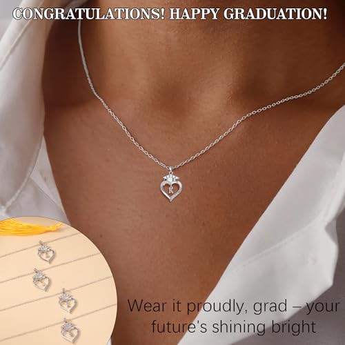 Graduation Gifts, Graduation Gifts for Her Initial Necklaces for Women Class of 2025 Gift Letter A - Z High Shool Senior Master Degree Graduate Necklace for Daughter Sister Granddaughter Girlfriend