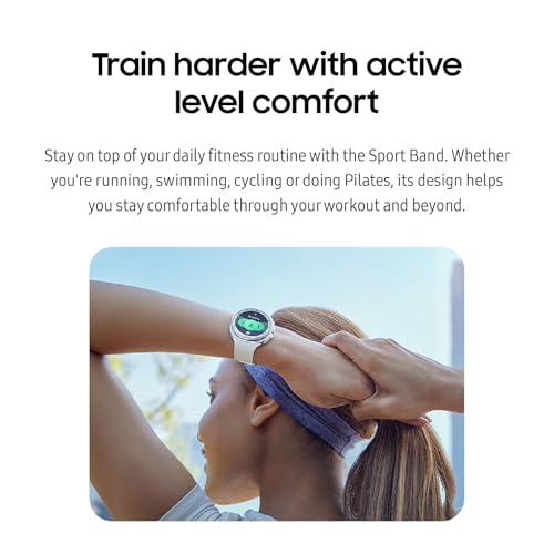 Image of Samsung Galaxy Watch 8 Series Sport Band, Rubber, Dynamic Lug System, Flexible Fit, Breathable, Compatible with Galaxy Watch 8 and Watch 8 Classic, M /L Mint