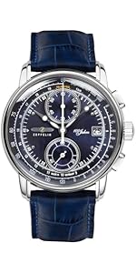 Amazon.co.jp: [ツェッペリン]ZEPPELIN 腕時計 Hindenburg ネイビー