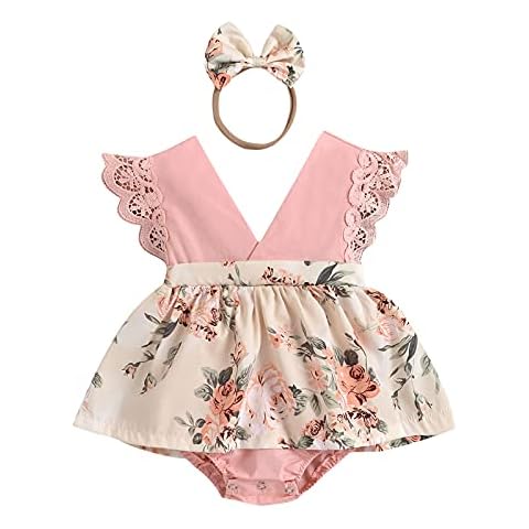 SHOBDW Baby Girls Lemon Watermelon Romper Set Cover