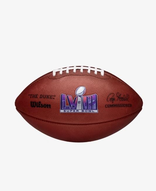 Amazon.co.jp: Wilson Super Bowl 57 公式レザーゲームフットボール