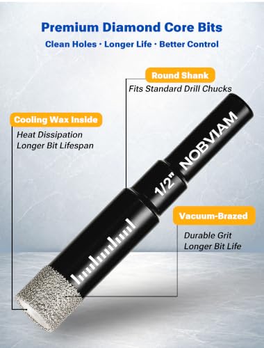 NOBVIAM Dry Diamond Drill Bit Set