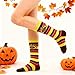BleSky 2 Pairs Thanksgiving Turkey Socks, Thanksgiving Running Socks Funny Turkey Trot Socks for Women Men Holiday Gifts