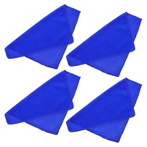 Paños de Limpieza Absorbentes de Fibra Azul, 4 Piezas, Pañuelos Cuadrados para Pintura y Dibujo, Suministros para Pintura, Paño Absorbente Adecuado para Arte y Manualidades
