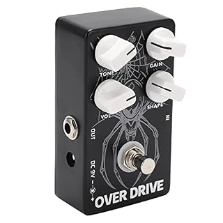 Pédale d’effets guitare Overdrive, pédale d’effets guitare True Bypass durable pour guitare - Les Beatles, Paul McCartney, John Lennon, RIngo Starr, George Harrison