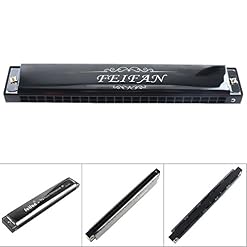 OriGlam Harmonica en Do 24 trous, Tremolo professionnel pour adultes enfants débutants avec étui rigide et chiffon - Les Beatles, Paul McCartney, John Lennon, RIngo Starr, George Harrison OriGlam Harmonica en Do 24 trous, Tremolo professionnel pour adultes enfants débutants avec étui rigide et chiffon – Image 4