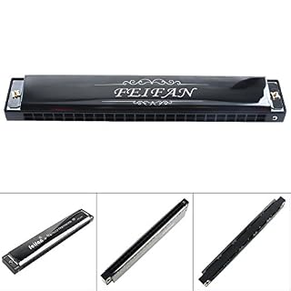 OriGlam Harmonica en Do 24 trous, Tremolo professionnel pour adultes enfants débutants avec étui rigide et chiffon - Les Beatles, Paul McCartney, John Lennon, RIngo Starr, George Harrison OriGlam Harmonica en Do 24 trous, Tremolo professionnel pour adultes enfants débutants avec étui rigide et chiffon – Image 4