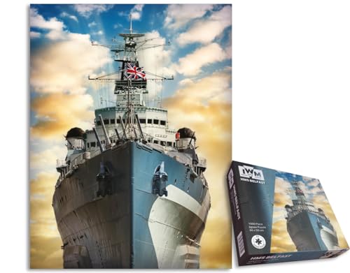 1000 Piece Jigsaw Puzzle Imperial War Museums HMS Belfast Royal Navy Surviving War Ship From World War 2 For Adults Size 66cm X 50cm