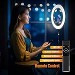 GWO 21 inch LED Ring Light with Tripod Stand 6000K Dimmable Makeup Selfie Light with Touch Panel Phone Holders for YouTube Vlog Video Shooting Include Carrying Bag and Remote Control CRI>90