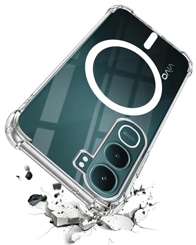 Image of Jkobi Shockproof Crystal-Clear Back Cover for Vivo Y31 5G (Magsafe Wireless Support | Drop & Camera Protection | Hard Polycarbonate)