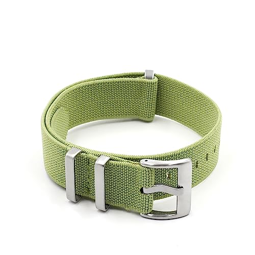 Sangle de montre en nylon élastique 18mm 20mm 22mm - Bracelet gris vert noir HMJGDZG