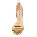 Ankle Strap High Heel - Sleek & Elegant Strappy Sandal - Formal, Dress, Wedding Shoes - High Heel – Classic Comfortable Design,Gold Shiny,8 B(M) US