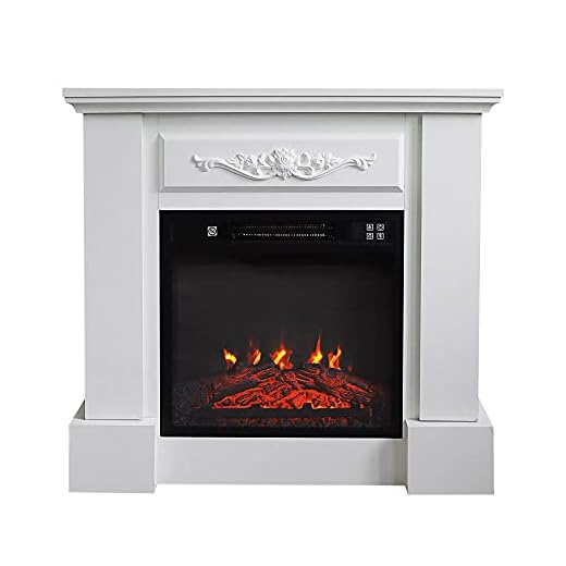 TOLEAD Chimenea eléctrica , con Pantalla LED de Llama de Tres Niveles y Mando a Distancia, Moderno radiador autónomo 1,8-2 kW 80,6x22,5x76cm